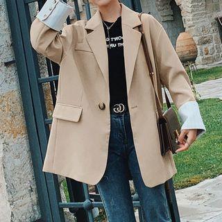 One Buttoned Paneled Blazer