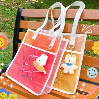 Two-tone Print Pvc Tote Bag