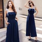Strappy Frilled Jumpsuit
