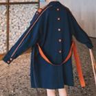 Two Tone Button Detail Coat