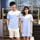 Couple Matching Short-sleeve T-shirt / Cutout Mini Dress