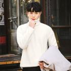 Turtle-neck Brushed-fleece T-shirt
