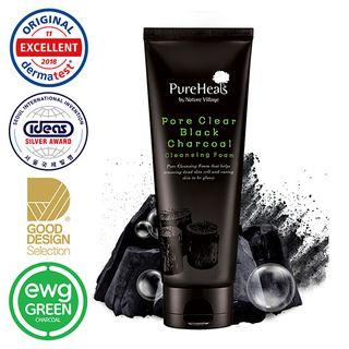 Pure Heals - Pore Clear Black Charcoal Cleansing Foam 150ml