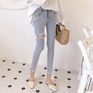 Ripped Ankle Jeans