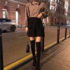 Mini A-line Knit Skirt 1037 - Skirt - Black - One Size