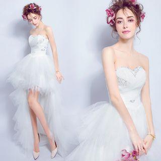 Strapless Tiered Wedding Gown