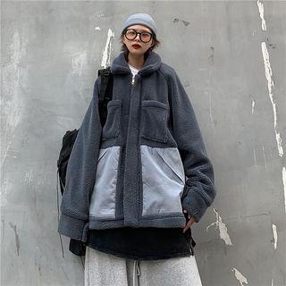 Contrast Pocket Fleece Zip Jacket