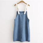 Print Strap Dungaree Dress