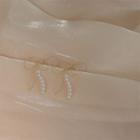 Bow Earring 1 Pair - Gold & White - One Size