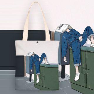 Sleeping Man Canvas Tote Bag