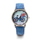 Bike Print Strap Watch