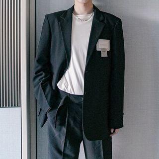 Applique Single Breasted Blazer / Dress Pants