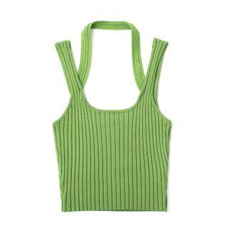 Strappy Knit Cropped Camisole Top