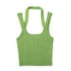 Strappy Knit Cropped Camisole Top