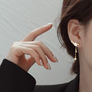 Sakura Rhinestone Sterling Silver Earring