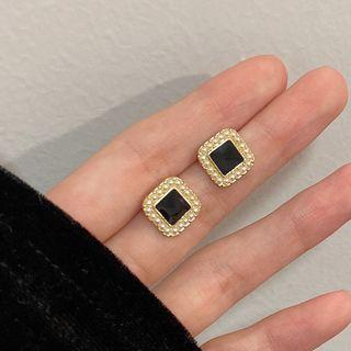 Square Faux Pearl Earring