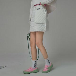 [no One Else] Quilted Mini Skirt