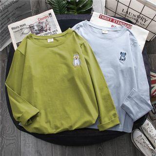 Animal Embroidered Long-sleeve T-shirt