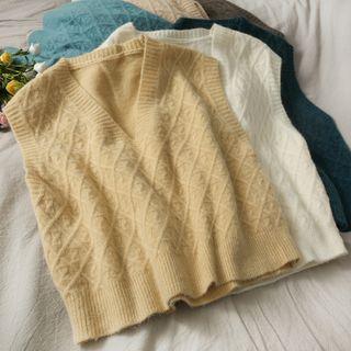 Slim-fit Knit Vest In 7 Colors