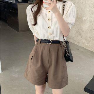 Short-sleeve Knit Top / Shorts