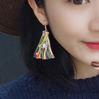 Tasseled Pom Pom Drop Earring