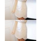 Zip-side Wrap-front Mini Skirt
