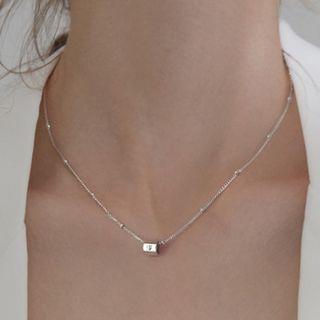 Geometric Pendant Sterling Silver Choker 925 Silver - Silver - One Size