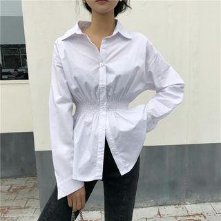 Gathered Waist Shirt White - One Size