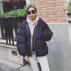 Hooded Padded Coat / Plain Leggings