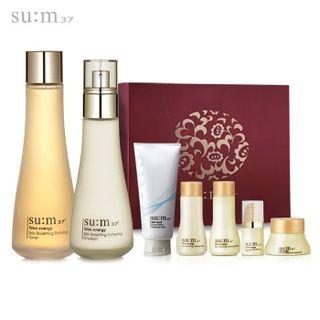 Su:m37 - Time Energy Skin Resetting Special Set: Toner 160ml + 20ml + Emulsion 130ml + 20ml + Moist Firming Cream 10ml + Serum 5ml + Skin Saver Ocean Effect Cleansing Foam 40ml