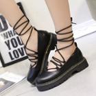 Lace Up Low Heel Shoes