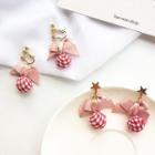 Bow & Plaid Ball Dangle Earring