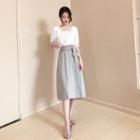 High Waist A-line Skirt As Shown In Figure - S