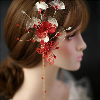 Set Of 2: Wedding Flower Rhinestone Headpiece 1 Pair - As Shown In Figure - One Size