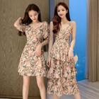 Floral Printed Slim Fit Dress