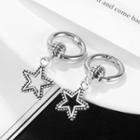 Star Stainless Steel Dangle Earring 1 Pair - 696 - Earrings - Silver - One Size
