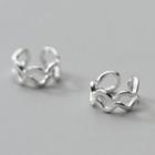 Wavy Sterling Silver Layered Cuff Earring 1 Pair - Silver - One Size
