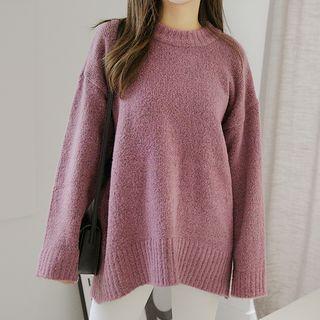Crew-neck Long-sleeve Loose-fit Sweater