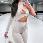 One-shoulder Cut-out Jumpsuit