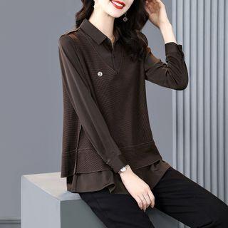 Set: Shirt + V-neck Sweater Vest