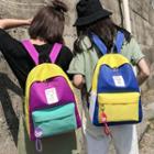 Canvas Contrast Color Backpack