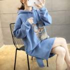 Long-sleeve Printed Hoodie Dress