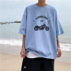 Short Sleeve Bike Print T-shirt