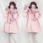 Faux Fur Trim Single-breasted Coat