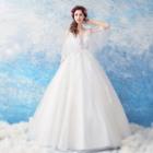 Cold Shoulder Wedding Ball Gown