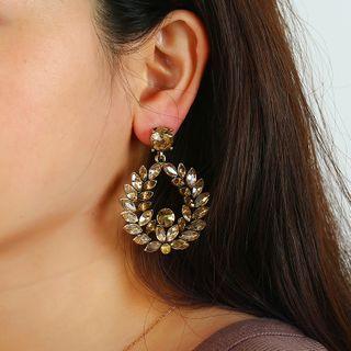 Rhinestone Wheat Earring 1 Pair - Champagne & Gold - One Size