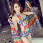 Set : Halter Swimsuit + Cover-up
