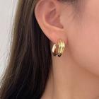 Irregular Alloy Hoop Earring 1 Pair - Earring - Irregular - Gold - One Size