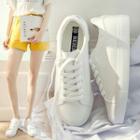 Back Printed Lace Up Sneakers