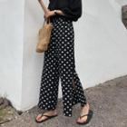 Dotted Straight Leg Pants